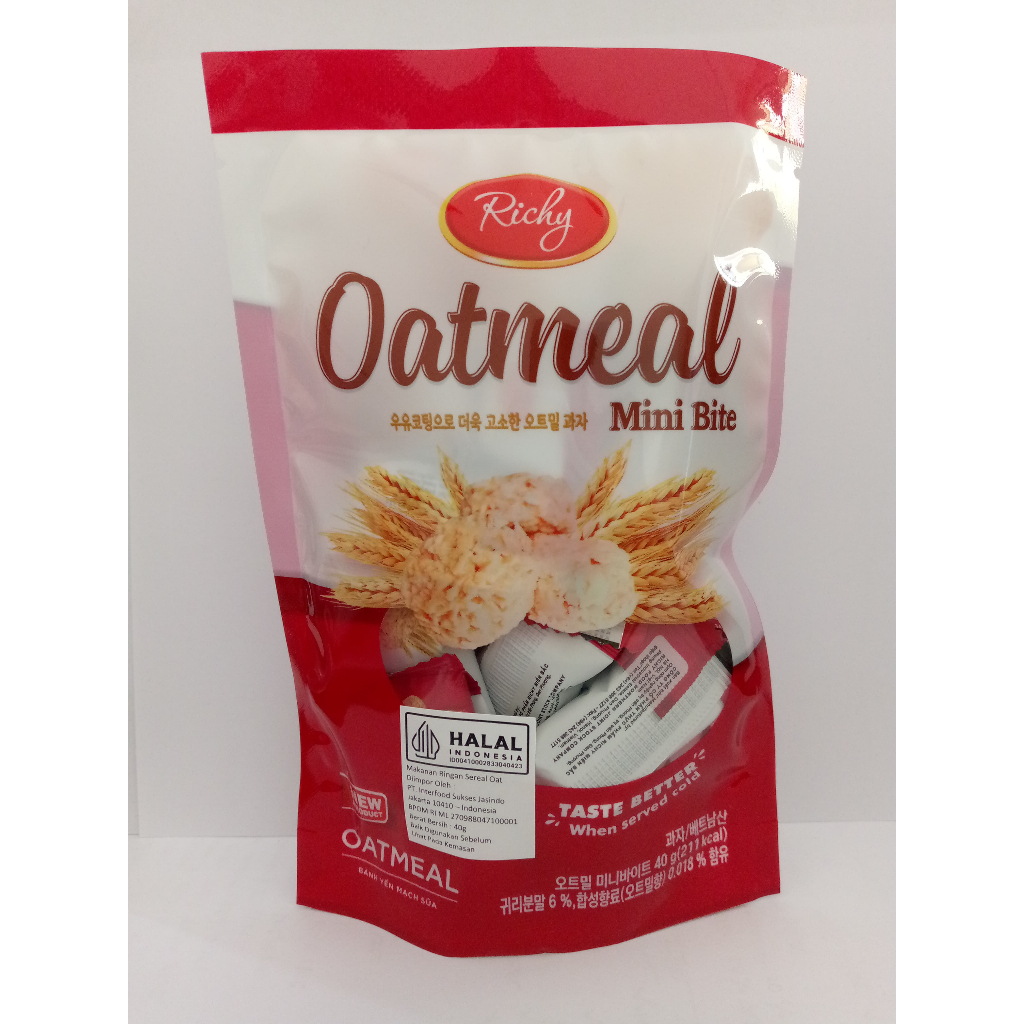 

Naraya Richy Oatmeal Mini Bite 40gr Menu Sarapan Oat Sereal Cereal Snack