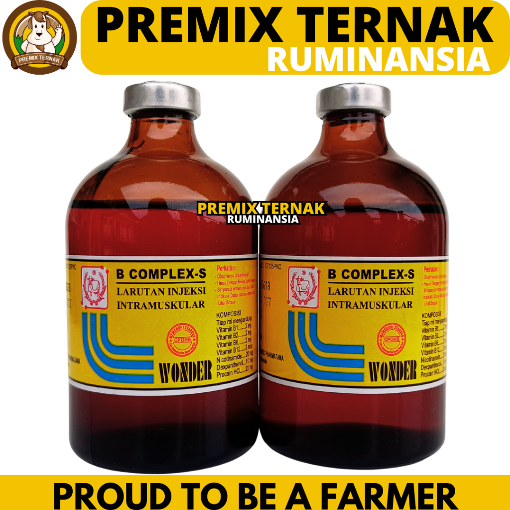 Vitamin B COMPLEX S SUPER WONDER 100 ml - Vitamin B Complex Super 100 ml - Vit B Komplek Hewan - B k