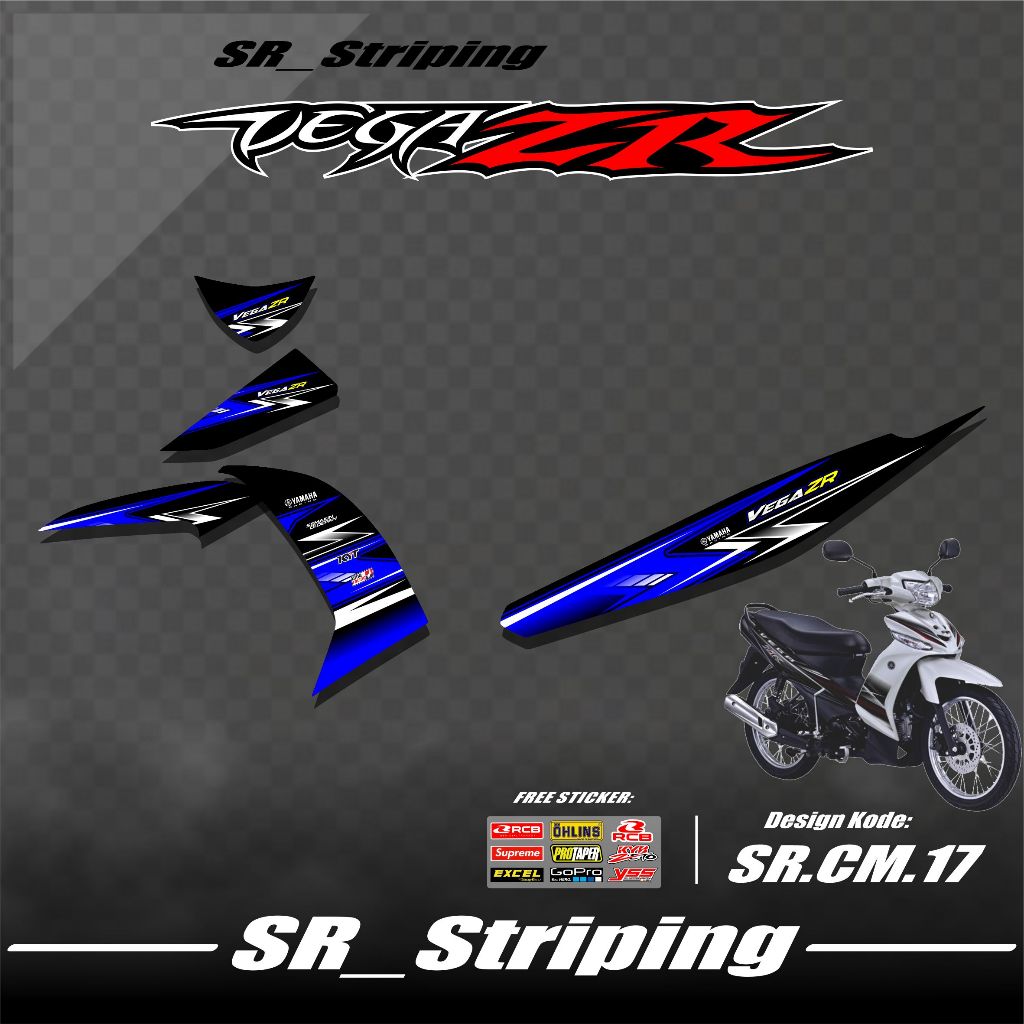 Striping Vega ZR / Variasi Vega ZR / Vega ZR / Stiker Vega ZR / Striping Motor Vega ZR SR.17