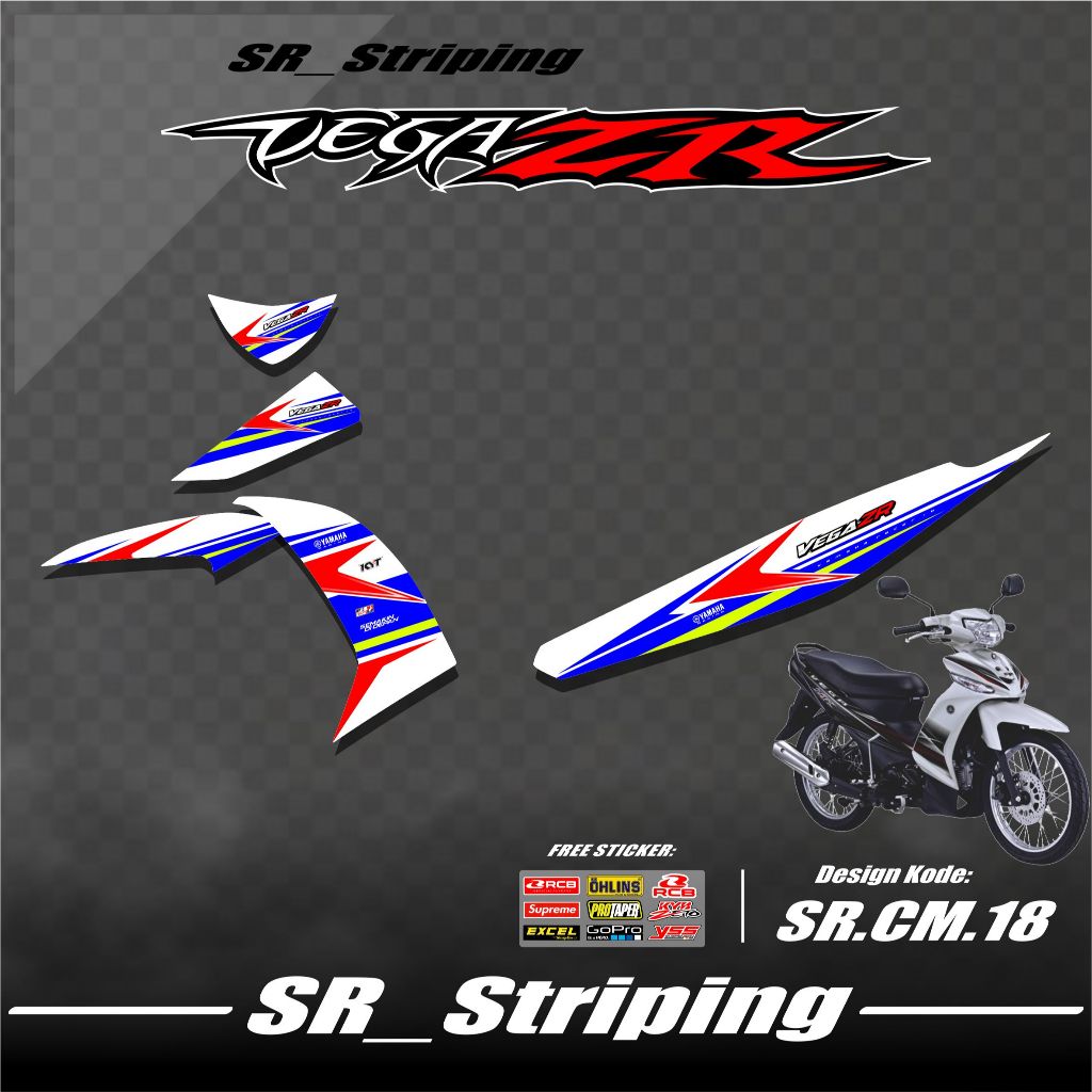 Striping Vega ZR / Variasi Vega ZR / Vega ZR / Stiker Vega ZR / Striping Motor Vega ZR SR.18