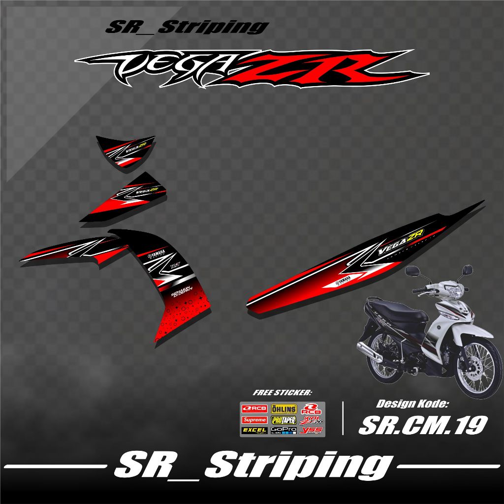 Striping Vega ZR / Variasi Vega ZR / Vega ZR / Stiker Vega ZR / Striping Motor Vega ZR SR.19