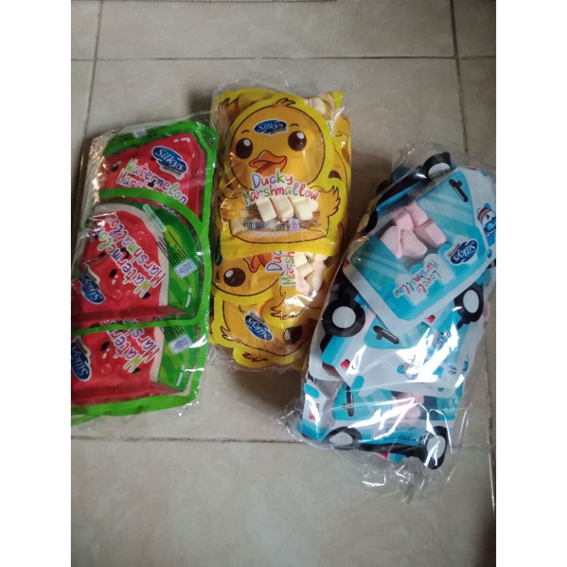 

Silkys marsmallow karakter Bebek, Mobil, Semangka isi 30