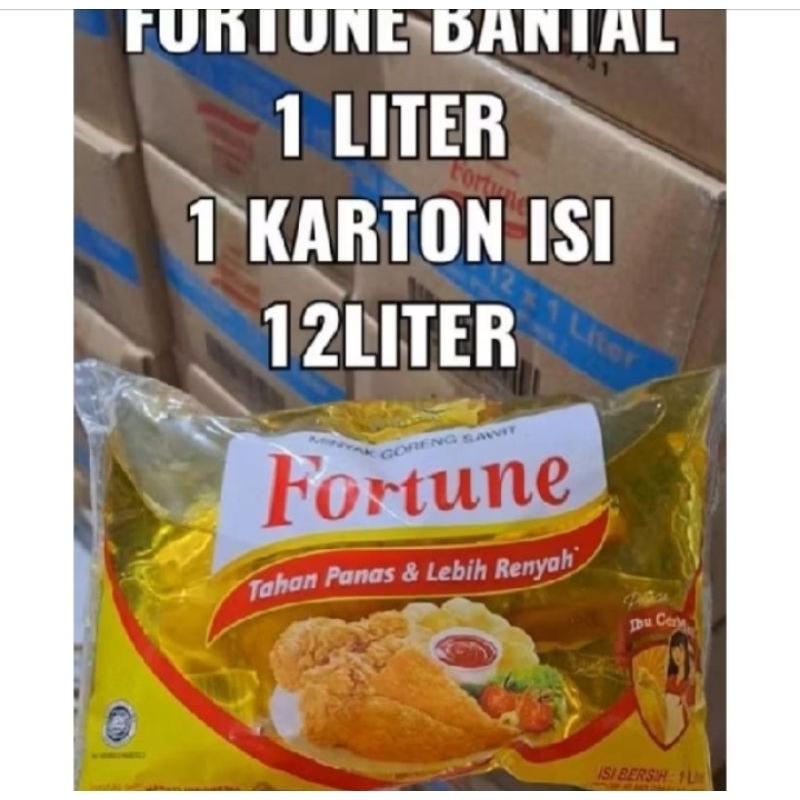 

minyak goreng Fortune kemasan bantal isi 1 liter