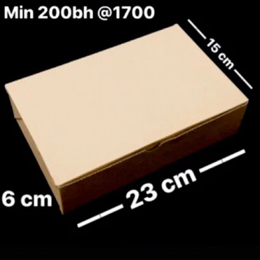 

dus kraft coklat muat 6 foil ox100 kotak packaging hampers souvenir kue brownies mini bolu aksesoris size 15x23x6 cm