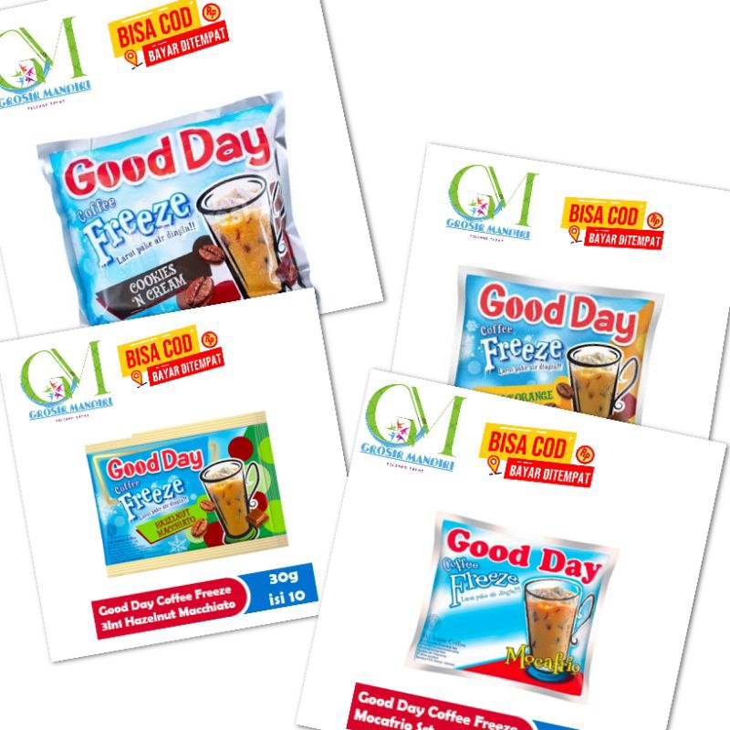

GOOD DAY FREEZE – Kopi Instan Dingin 3-in-1 (1 Renceng isi 10 sachet)