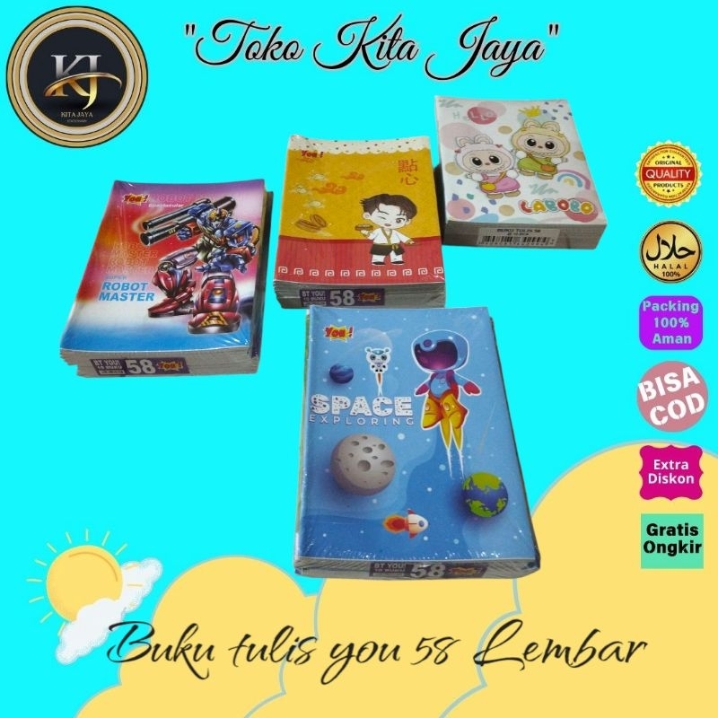 

Buku tulis YOU 58 Lembar ( 10 buku)