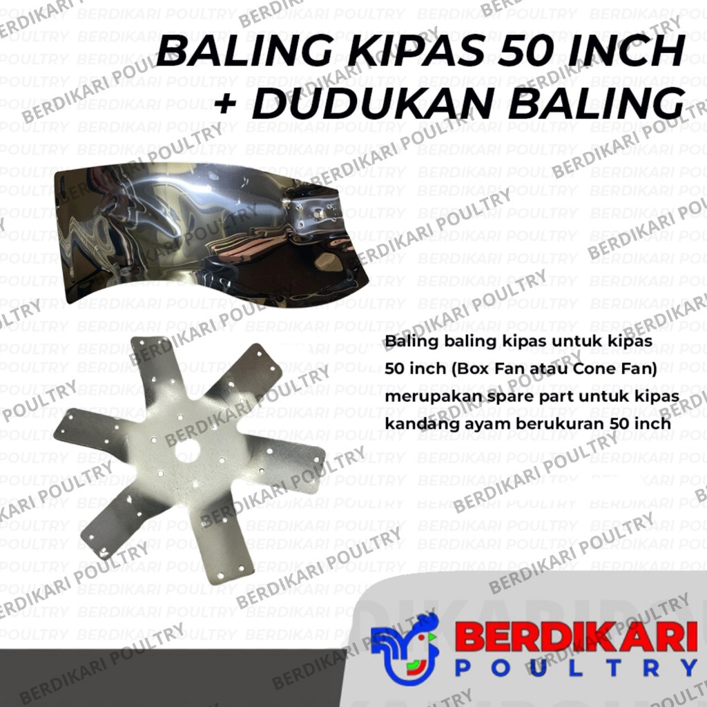 Baling Kipas 50 Inch + Dudukan Baling Kipas - Fan 50 Inch - Blower - Alat Ternak kandang Ayam