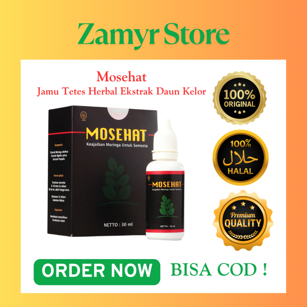 MOSEHAT ORIGINAL Jamu Tetes Herbal Untuk Mengatasi Asam Urat Diabetes Prostat