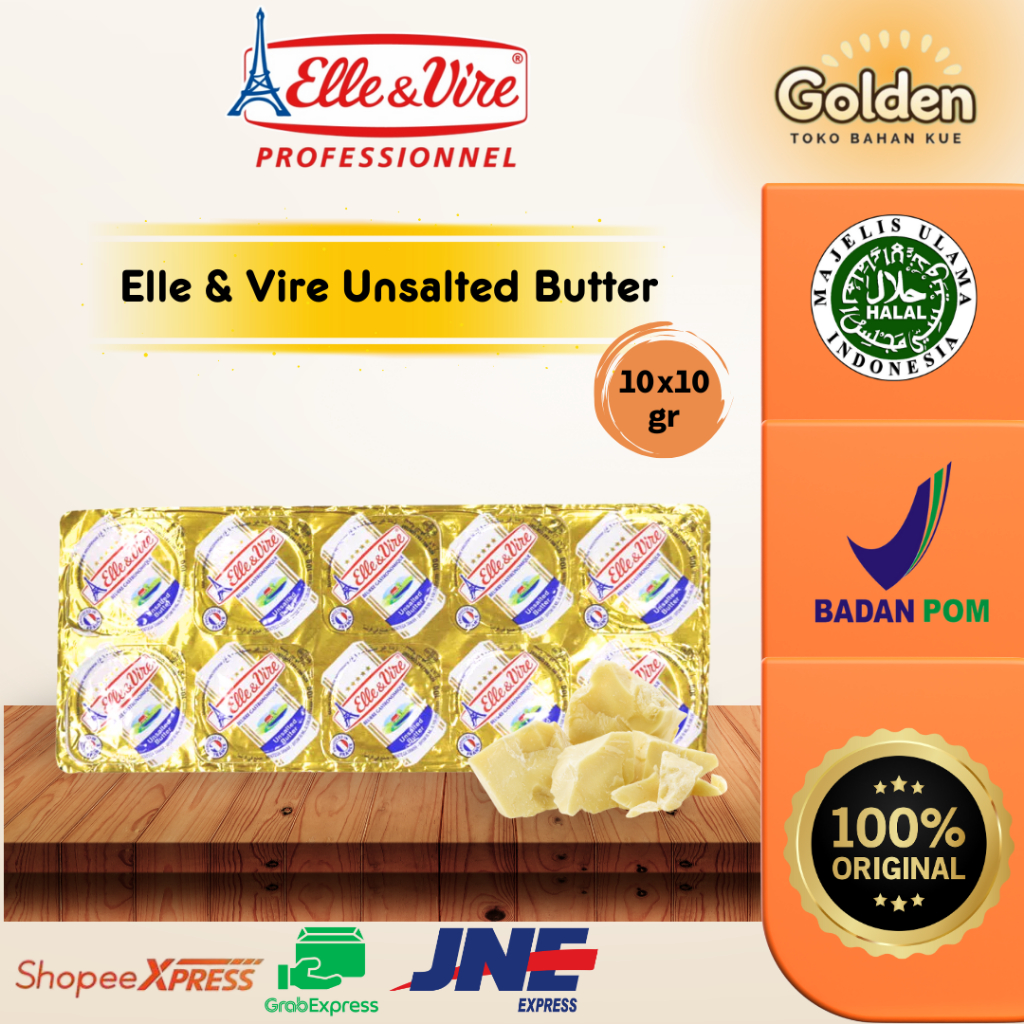 

Elle & Vire Unsalted Butter 200 gr / 10 x 10 gr Original