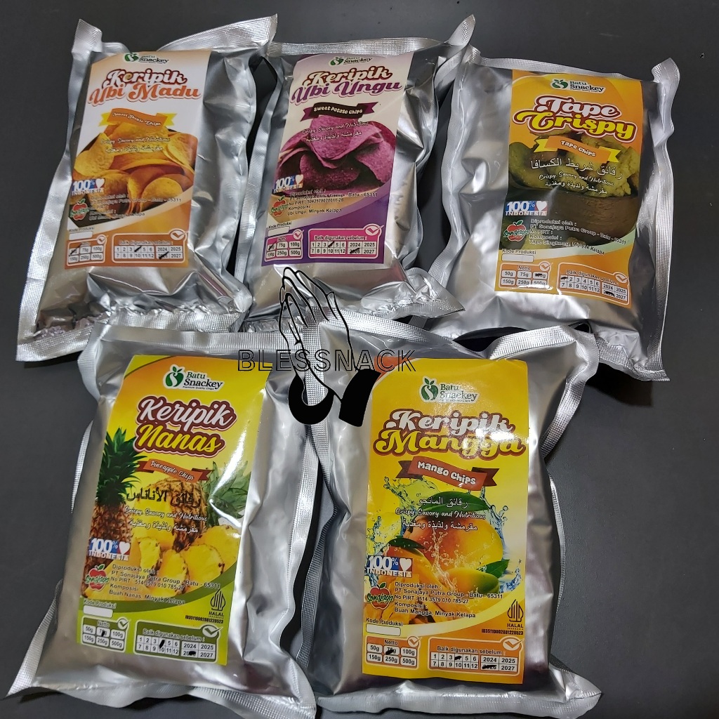 

Keripik Nangka Salak Apel Nanas Mangga Ubi Tape Mix Cemilan Kripik Khas Malang