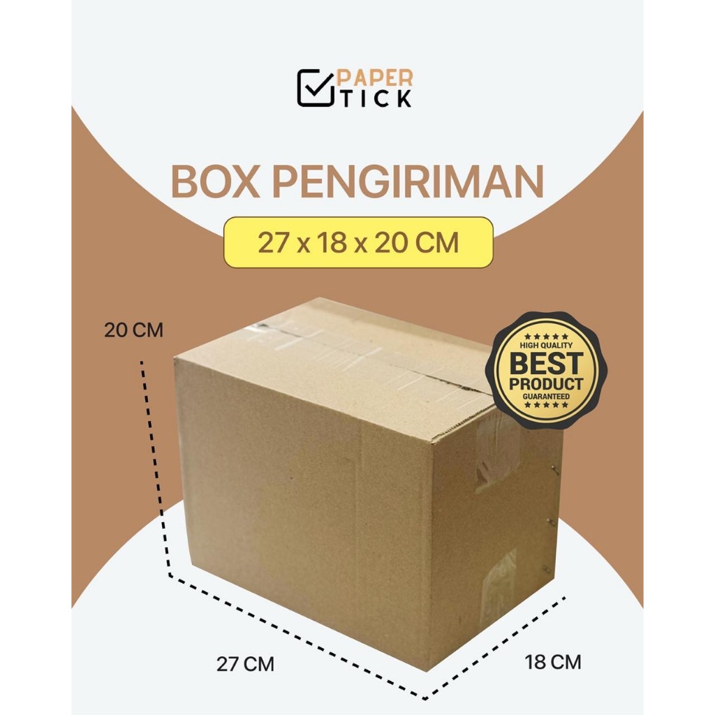 

Box Pengiriman 27x18x20 CM Kardus Packaging Kemasan Corrugated Kotak Pengiriman Online Shop
