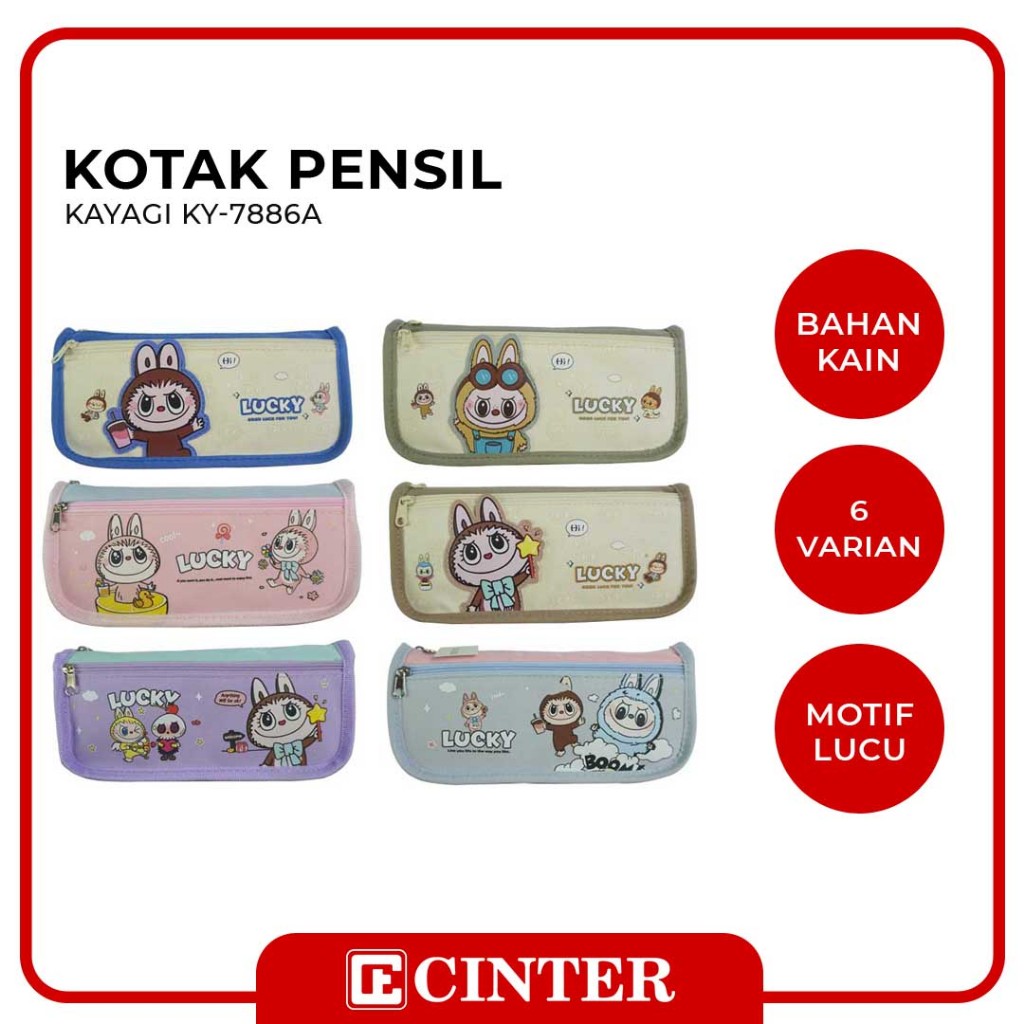 

KAYAGI - TEMPAT PENSIL / KOTAK PENSIL KAIN RESLETING / PENCIL CASE KAIN LUCKY LABUBU 2 SLETING