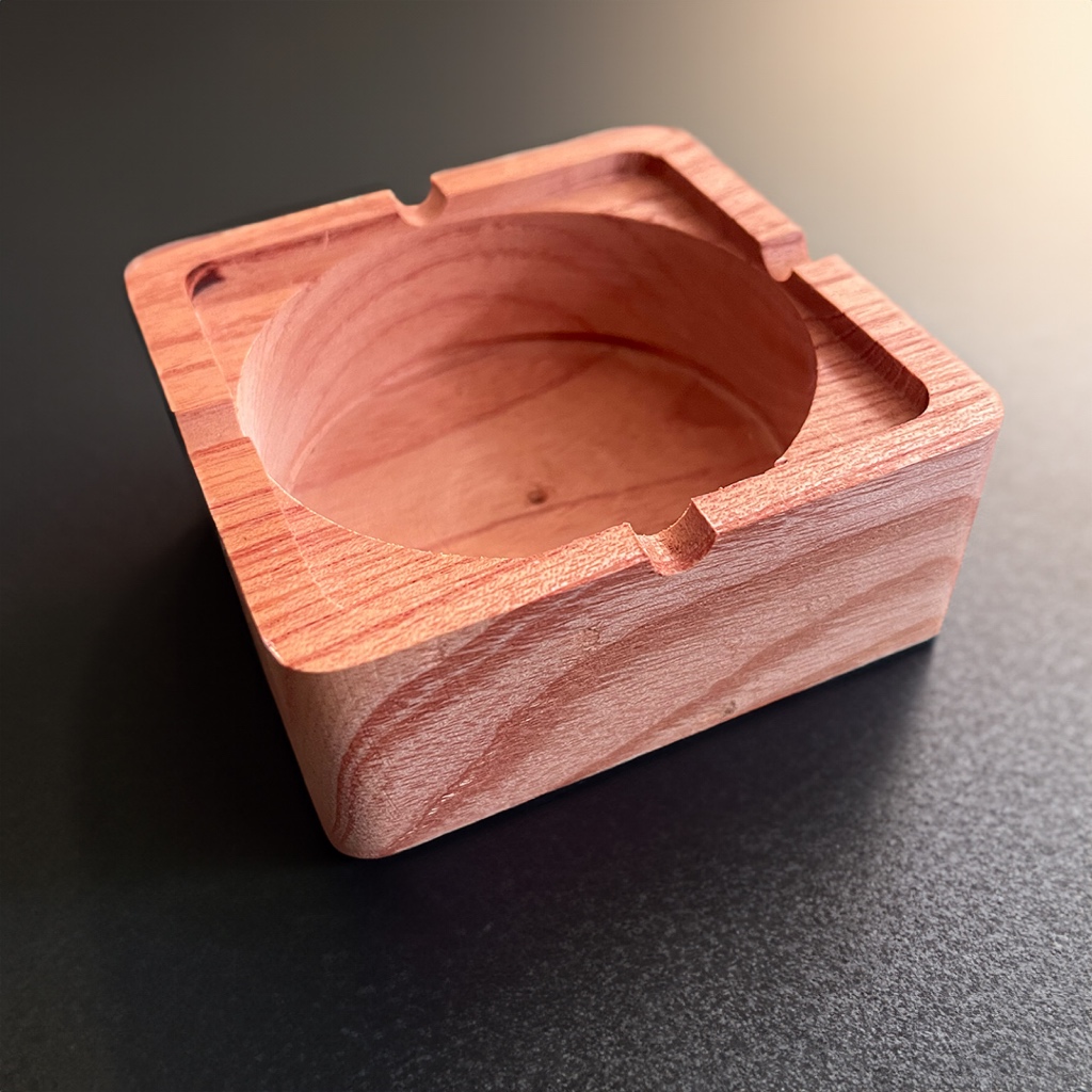 Asbak Kayu Solid Unik Bisa Custom Nama Dan Logo