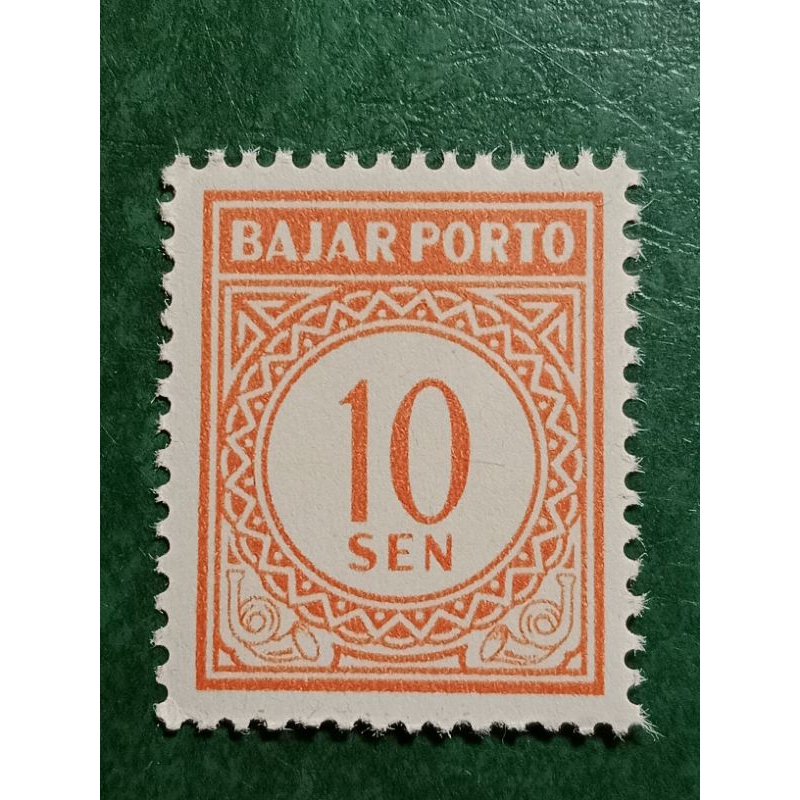 

Prangko Indonesia 10 sen Porto Tahun 1958 UN USED