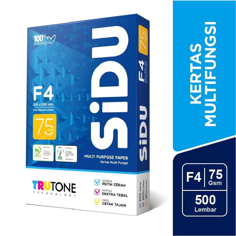 

HVS SIDU 75 GSM / KERTAS HVS MURAH