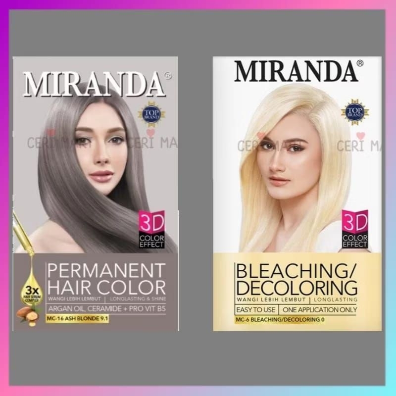 Miranda bleaching / pewarna rambut permanen