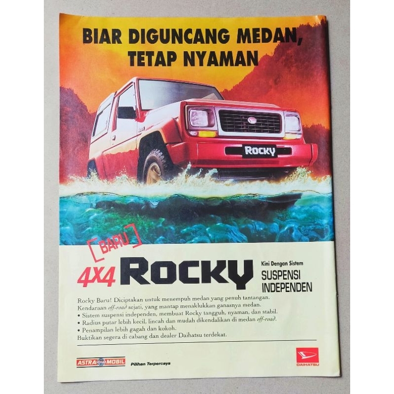 Iklan jadul Mobil Daihatsu Rocky - original dari majalah lama thn 1996