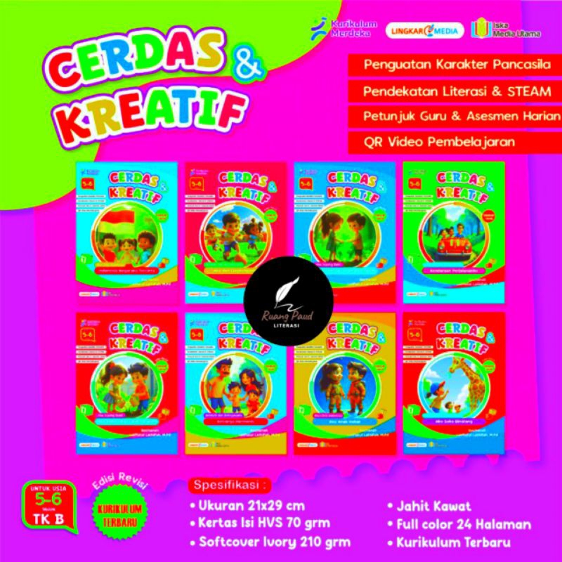 BUKU TK , PAUD | BUKU PAKET CERDAS KREATIF  UNTUK TK DAN PAUD