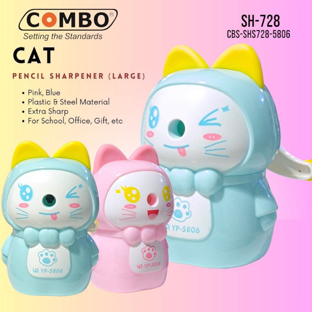 

Serutan Pensil Putar / Rautan Meja Lucu / AUTO Pencil Sharpener SH-728 / Serutan Pensil CAT / Table Mechanical Sharpener CUTE CAT