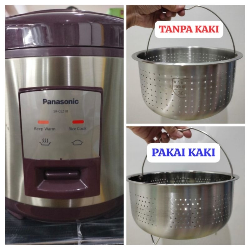 Sarangan Steamer berbahan Stainless Steel Low Carbo Utk Rice Cooker Panasonic SR-CEZ18