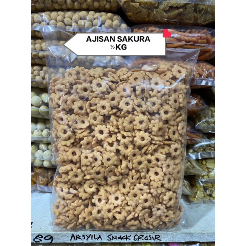 

Snack Kiloan Ajisan Sakura Original Asin isi 500gr