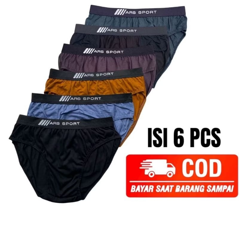 Promo 6pcs Celana Dalam Pria Dewasa Boxer Lusinan
