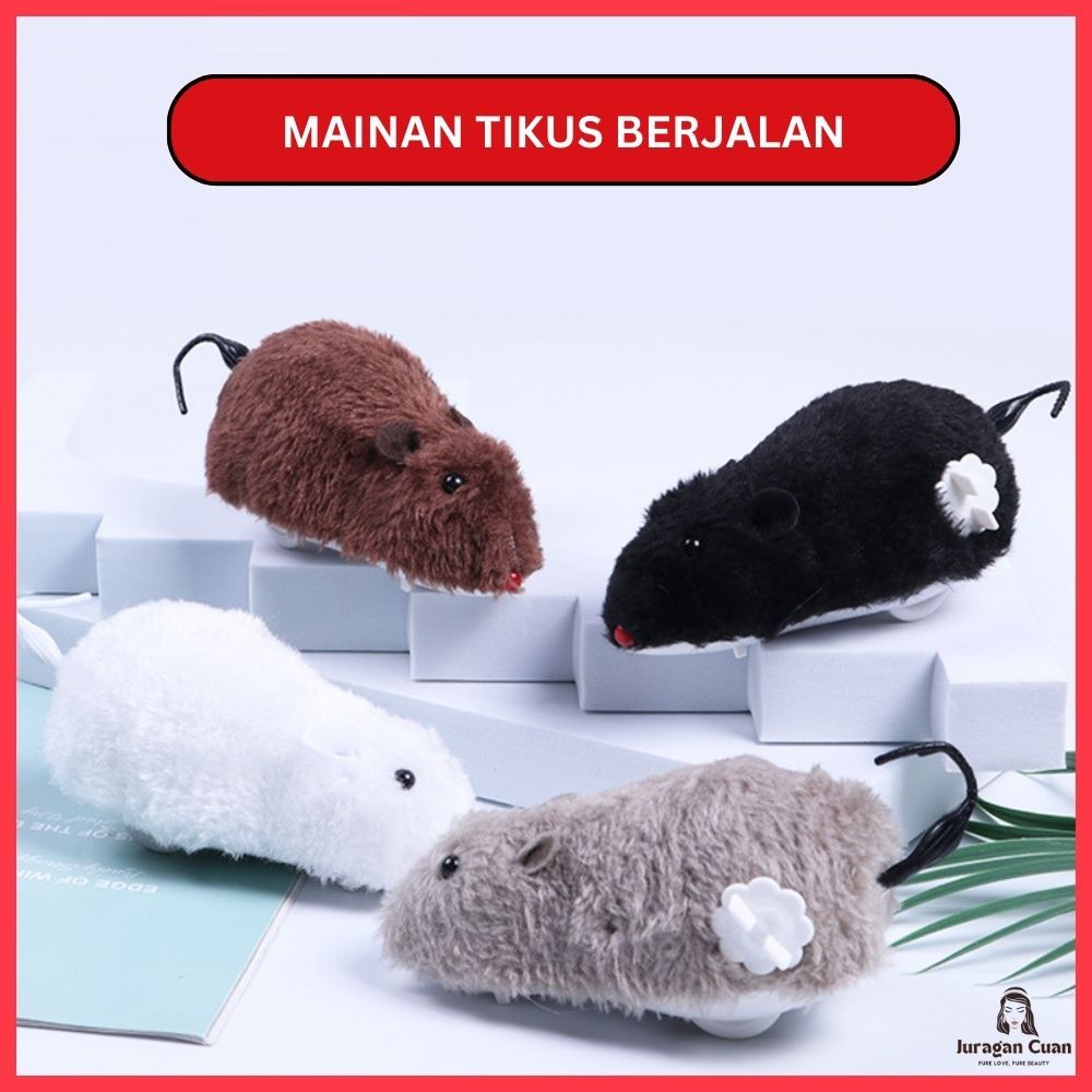 MAINAN TIKUS KUNCI PUTAR UNTUK ANJING KUCING TANPA BATERAI UNTUK ANAK-ANAK