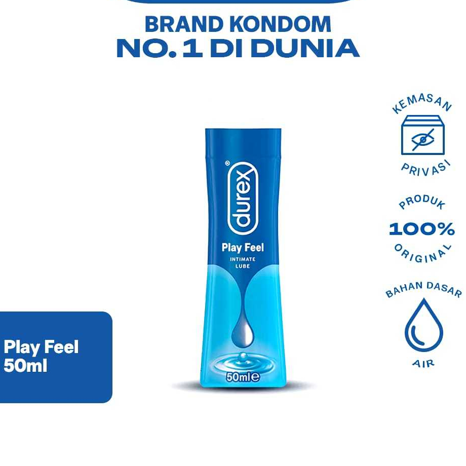 PRIVASI ! Durex Play Feel Pelumas Gel Seks Pria & Wanita 50ml Bottle - Lubricant Water Based Sex Lub