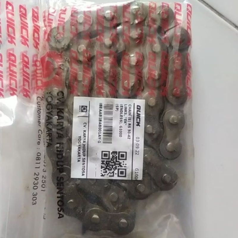 Rantai Rante G1000/Boxer ORIGINAL QUICK Traktor Sawah Kubota RD85