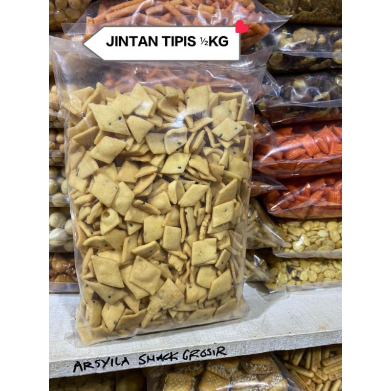 

Snack Kiloan Kurupuk Jintang Tipis Manis Asin Renyahh isi 500gr