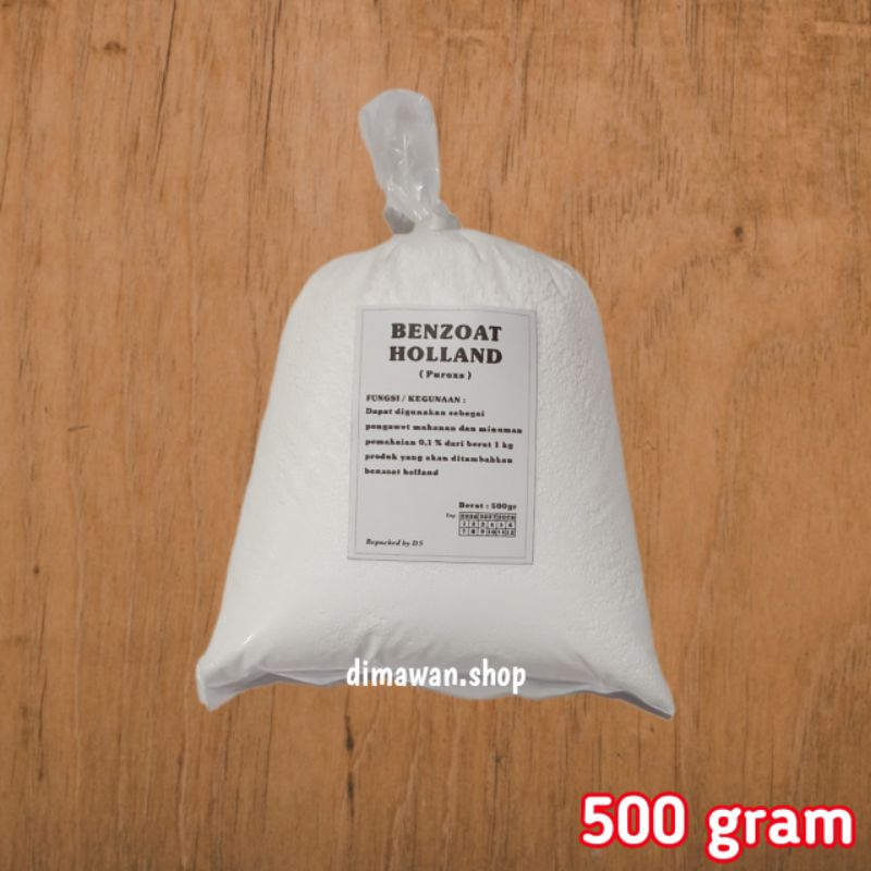 

Benzoat holland puroxs grains pengawet makanan minuman 500 gram