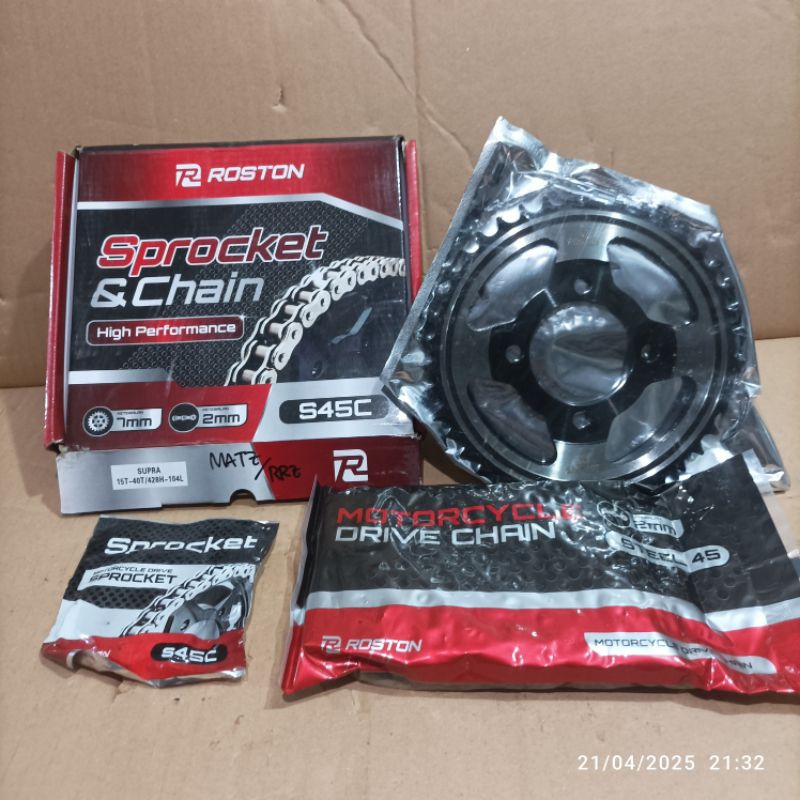 Gir Set Gear Paket Sepuhan 40T Honda Supra / Supra Fit Lama / Grand / Prima High Quality