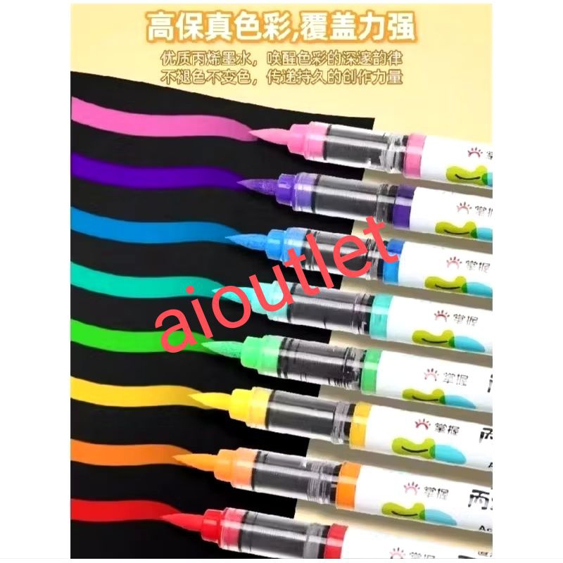 

Grasp akrilik marker warna hitam / putih