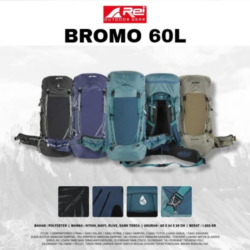 Tas Gunung Bromo 60L Arei Outdoorgear Original
