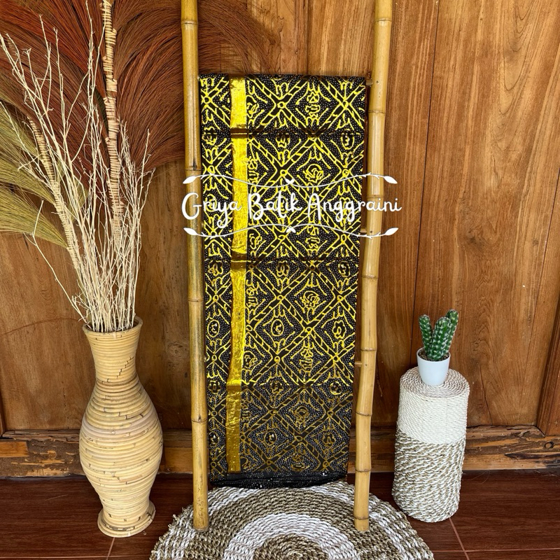 Kain Jarik Prada Lawasan Motif SIDOMUKTI HITAM