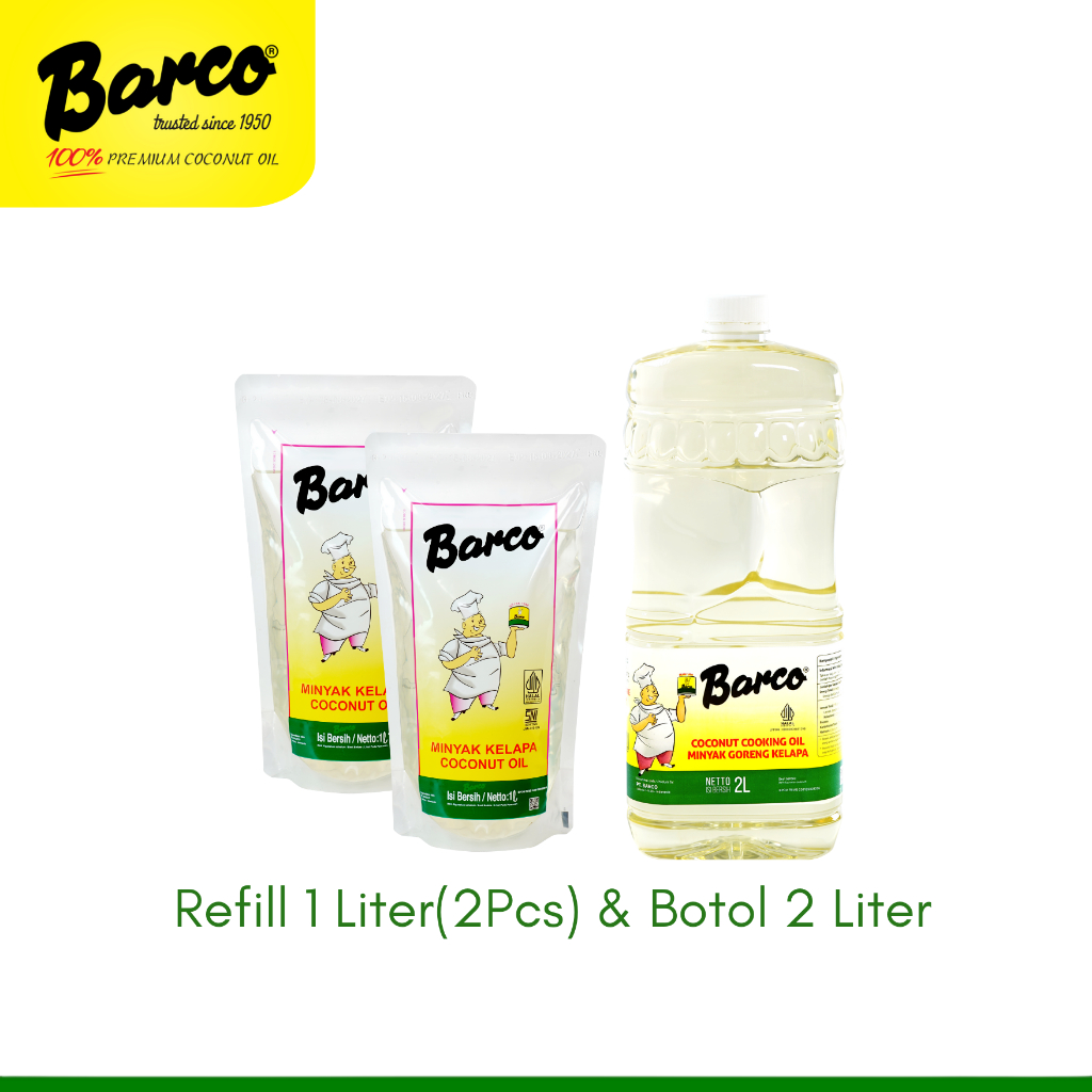 

Paket Hemat!! Minyak Goreng Barco Refill 1 Liter (2Pcs) & Botol 2 Liter