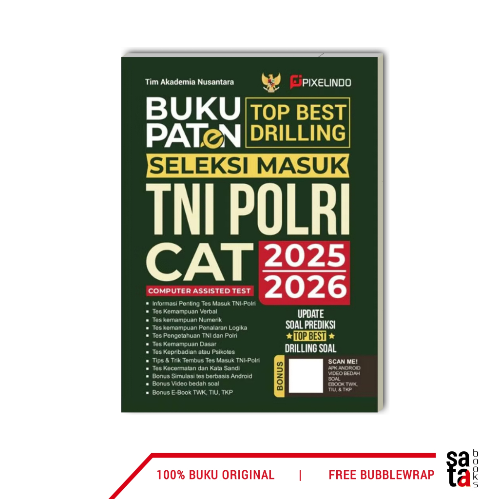 

Satabooks - Buku Paten TOP Best Drilling Seleksi Masuk TNI POLRI 2025/2026