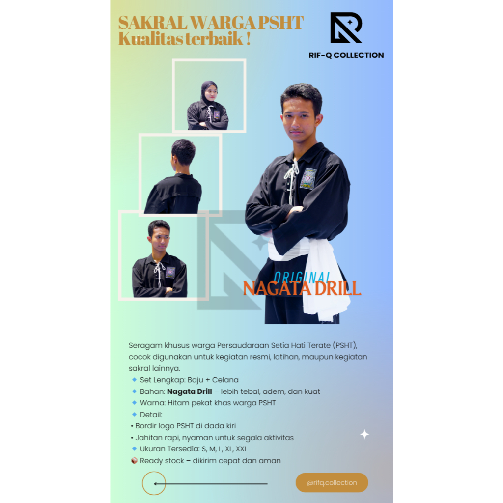Baju Sakral PSHT Warga Tingkat 1 Bahan Nagata Drill Premium + Kain Mori PRISMISIMA Size S-XXL