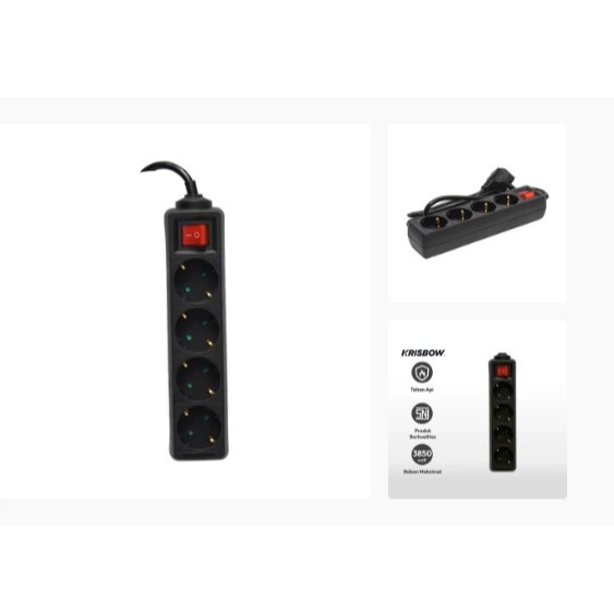 Krisbow Stop Kontak 4 Socket