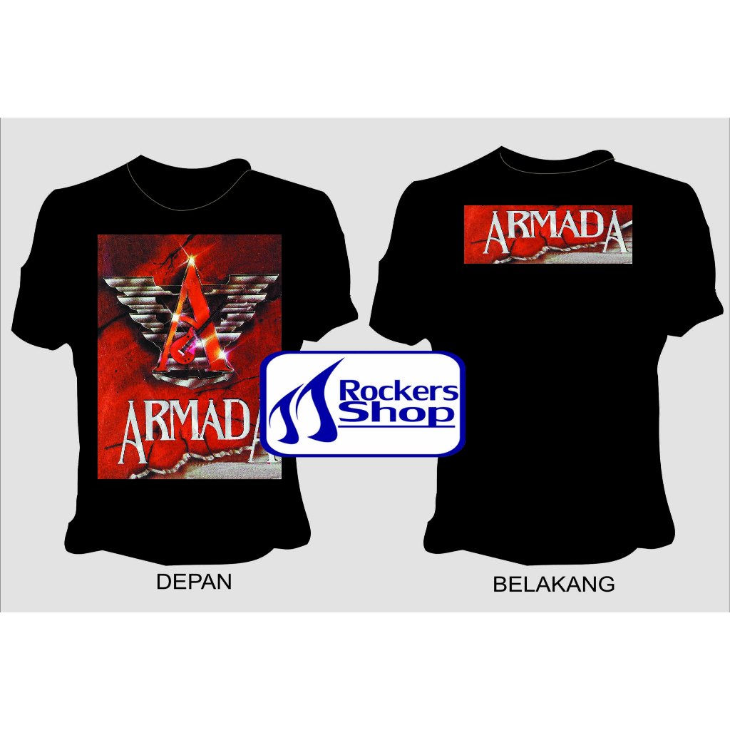 KAOS ARMADA BORNEO COVER ALBUM ARMADA BAND ROCK LAWAS LEGEND