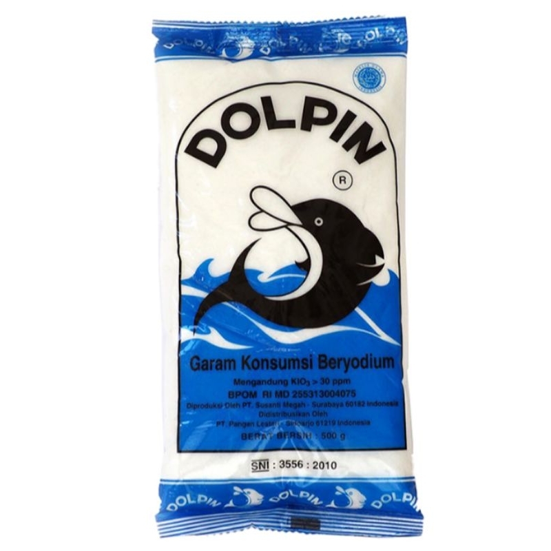 

Dolpin garam meja beryodium kemasan 500 gram