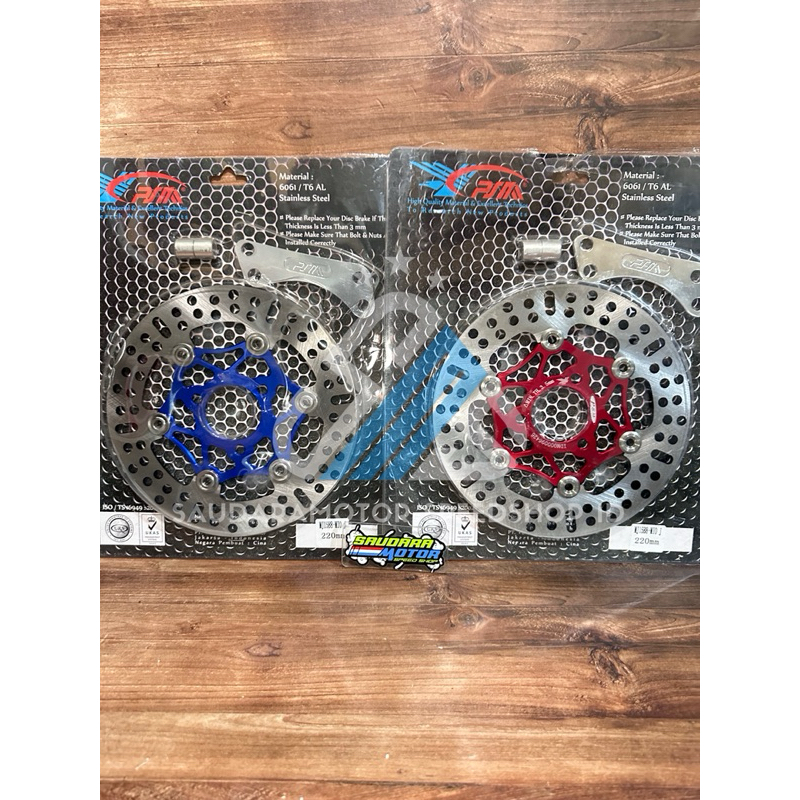 DISC PIRINGAN CAKRAM PSM SIZE 220MM+BREKET LUBANG 3 PNP YAMA MIO J | MIO GT | FINO | SOUL GT | MIO M