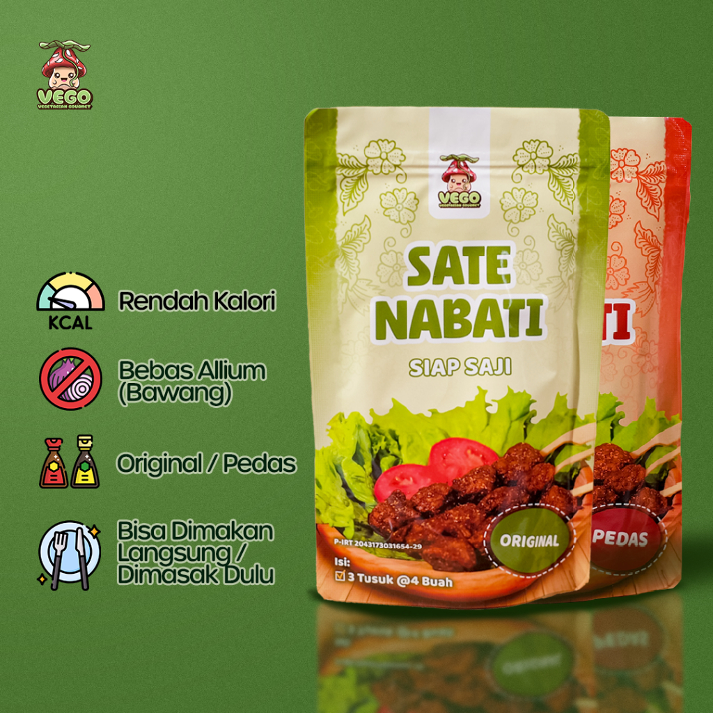 

Sate Nabati Vegetarian Original / Pedas // PLANT BASED SATAY