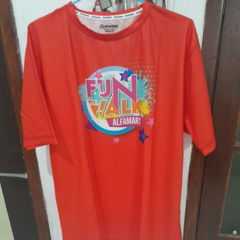 Kaos Jersey Duraking running lari size XL Baru event alfamart olahraga dryfit