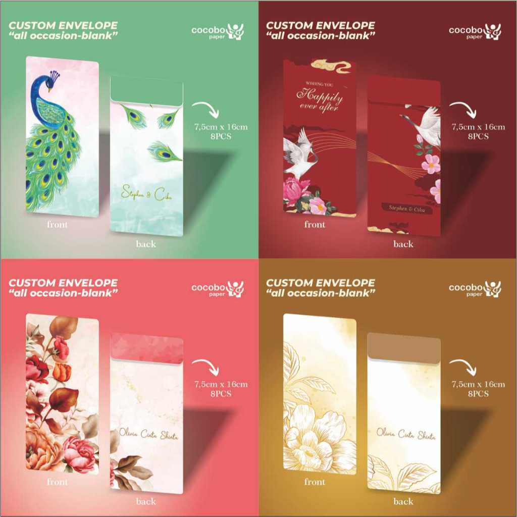 

Angpau Blank Custom / Angpau All occasion Custom | Cocobo