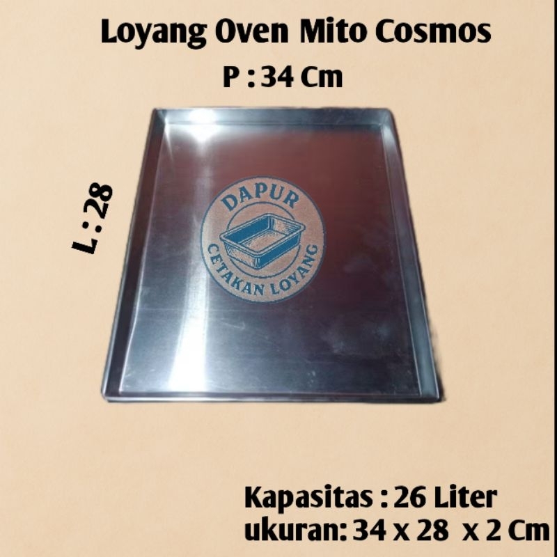 loyang oven mito listrik cosmos kapasitas 26liter