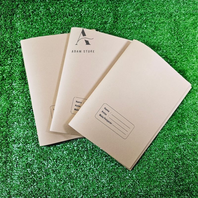 

Sampul Buku Tulis kertas coklat Nama Uk kwarto Buku biasa ( 1 pack isi 20 lembar )