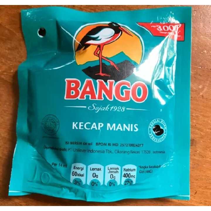 

Kecap Pouch Bango 59 ml/ 210 ml Kedelai Hitam