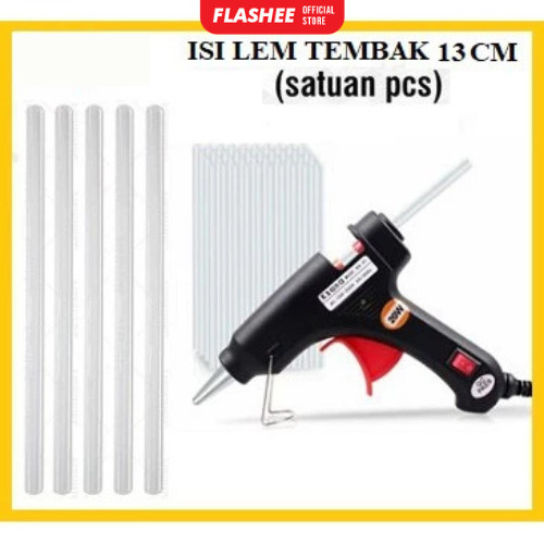 

Flashee Isi Ulang Lem Tembak Lilin Putih Bening Refill Lem Tembak Kecil 1 Pcs