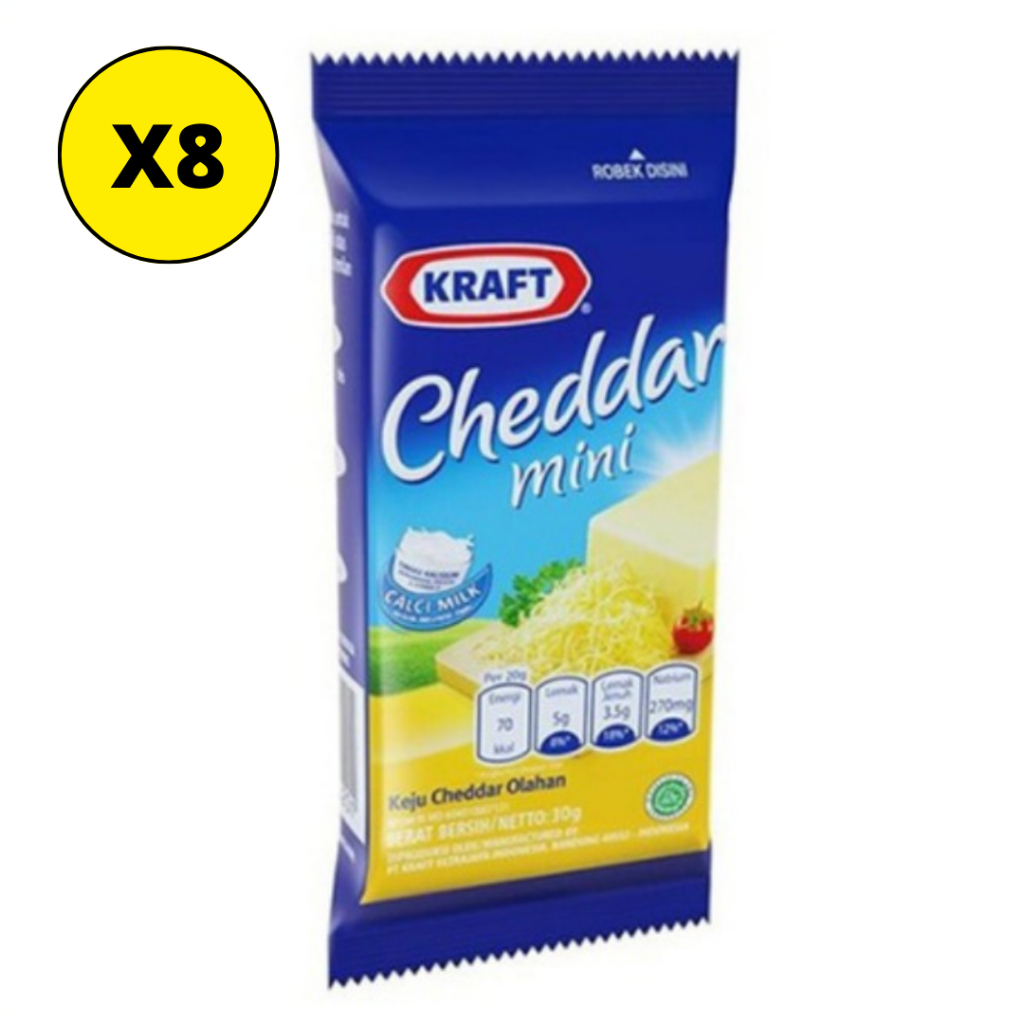 

Kraft Keju Mini (30 gr x 8 pcs) | Keju Renceng